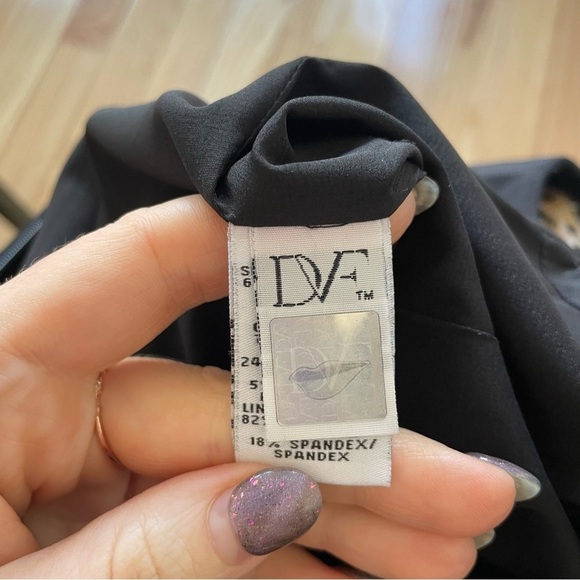 Diane von Furstenberg Arianna Cheetah Animal Print Carmel New Pearl Black Dress - Picture 8 of 12